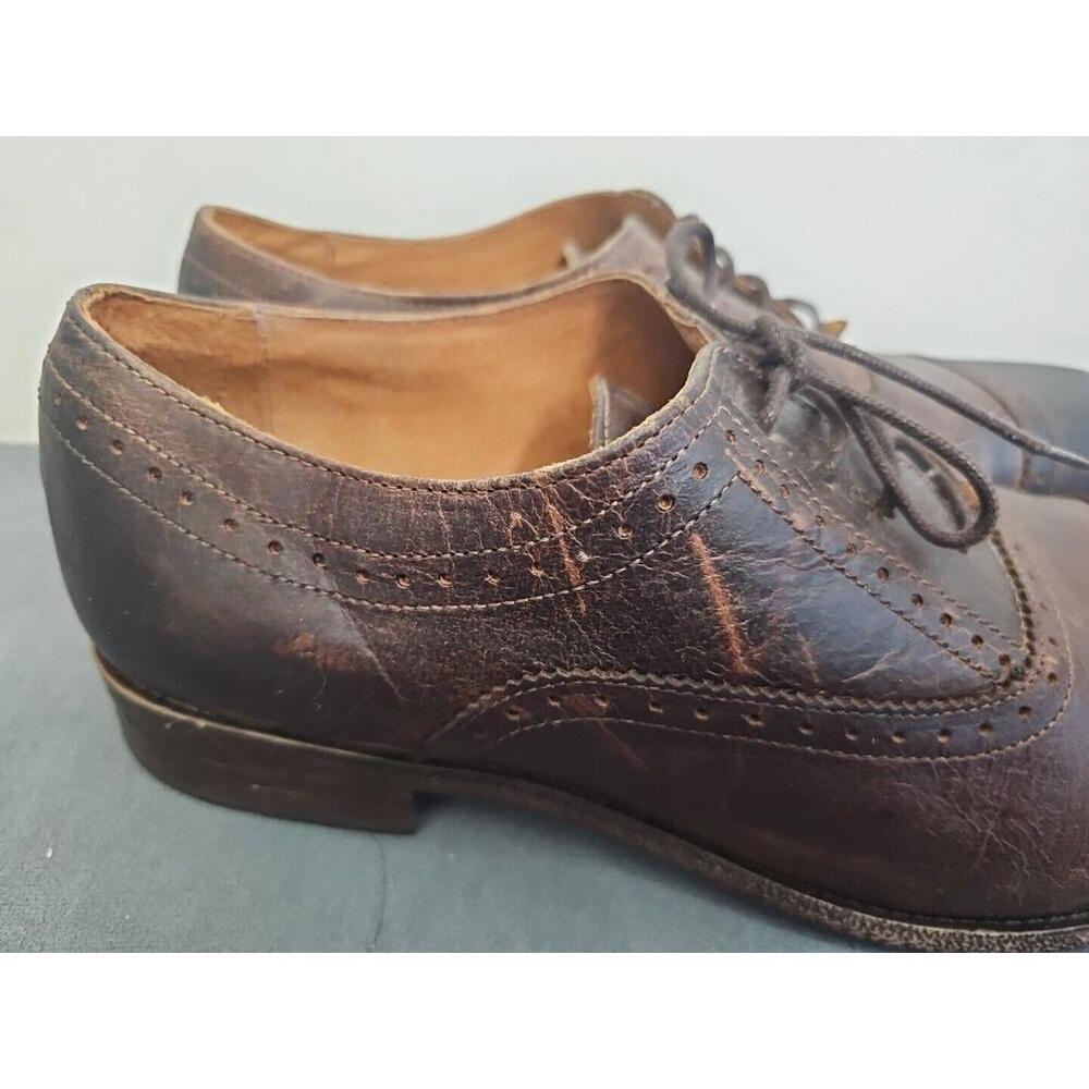 Robert Wayne Men's Oxford Shoes 13D Brown Leather Colorado Cap Toe - Picture 5 of 10